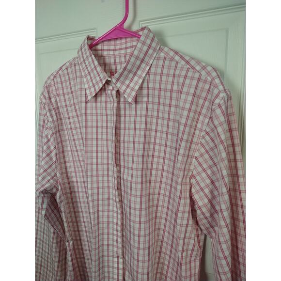 Barbour Summer Tattersall Woman 14 Pink Checked Long Sleeve Collared Button... - Picture 2 of 10